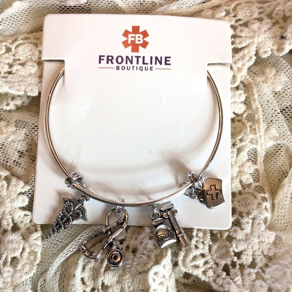Frontline Boutique Hero’s Healthcare Bangle Charm Fashion Bracelet - Picture 3 of 6